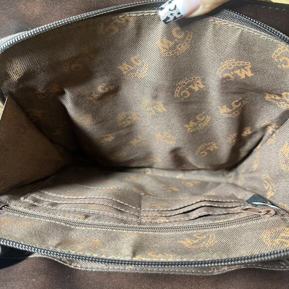 Marc Chantal MC Purse Faux Crocodile Embossed Leather Rusty Brown Handbag - Picture 12 of 13